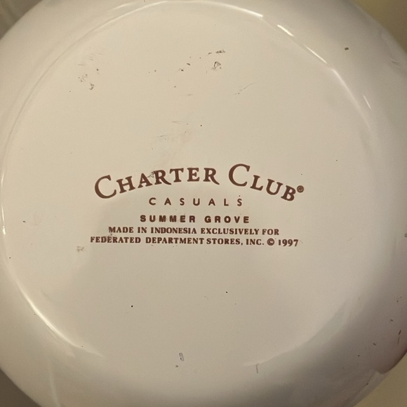 Charter Club Pair Of Enamelware Bowls With Plastic Tab Lids For Storage - Picture 2 of 12